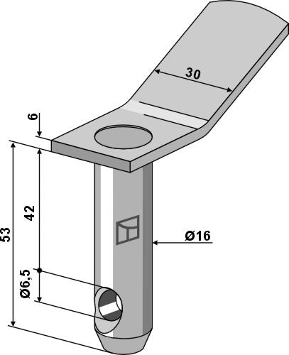 Socket pins with curved handle
