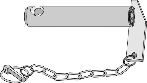 Socket pin with chain and linch pin