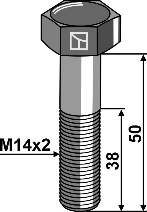 Hexagon bolt M14x2x50 without nut