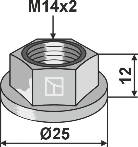 Collar nut - M14x2
