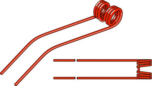 Hay rake tine Ø9
