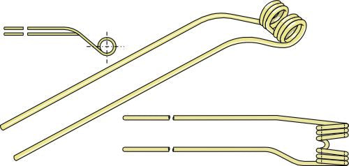 Hay rake tine Ø10,5 - right