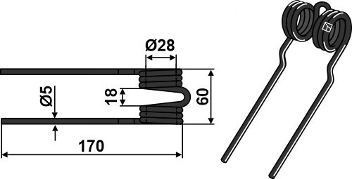 Pick-up tine Ø5