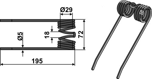 Pick-up tine Ø5