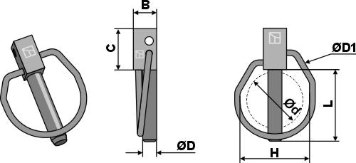 Linch pins according Ø12,5x60