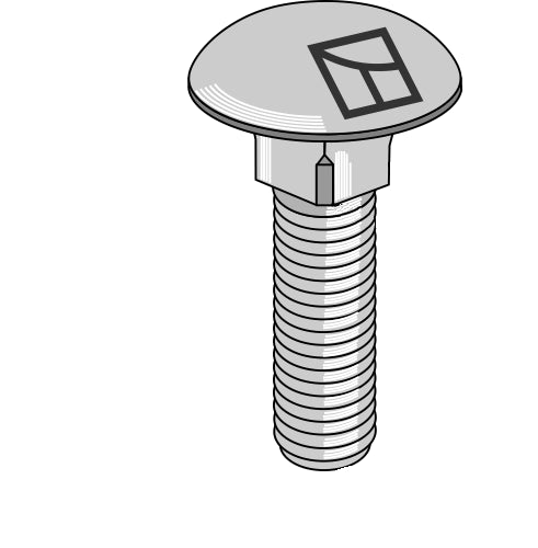 Saucer-head screw M16x2x50 - galvanized