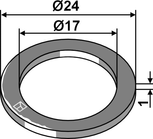 Washer Ø24x1xØ17