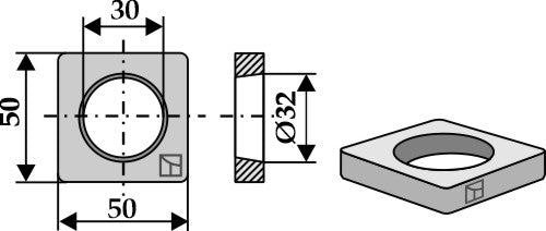 Flat welding plate