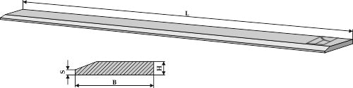 Cutting blade - 120x20x1600