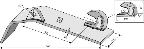 Connect slag, left model