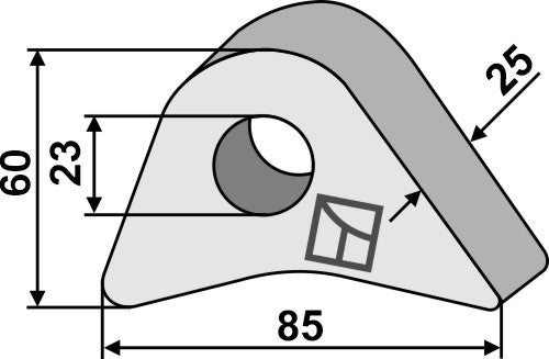 Lock, forged (claw fastening)