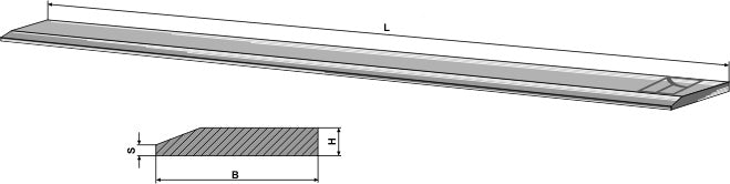 Cutting blade - 120x15x1000