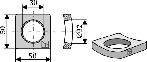 Curved welding plate