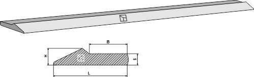 Cutting blade HB500 - 101x46x6000