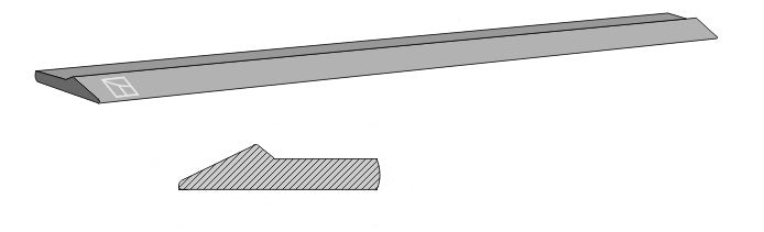 Cutting blade 151 x 32 mm