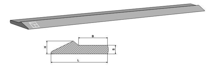 Cutting blade 151 x 32 mm