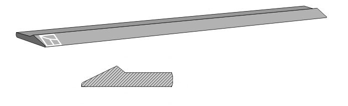 Cutting blade 254 x 57 mm