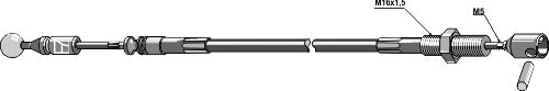 Push pull control cable - 2000mm