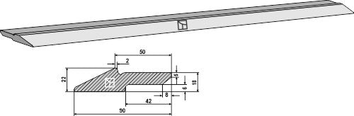 Cutting blade 90 x 22 mm