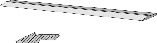 Cutting blade ST70-2 - 90x22x1000