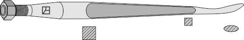 Spoon-shaped tine 1100mm