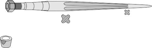 Front loading tine 1100mm