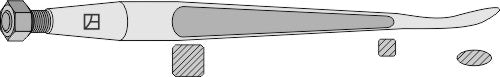 Spoon-shaped tine 1100mm