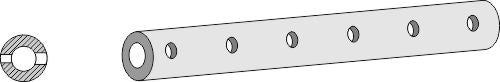 Frame tube for tine  - 1200 - 6