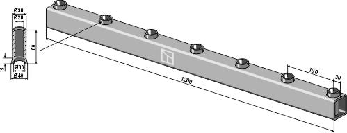 Frame tube for tine 1200mm