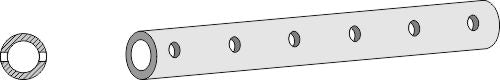 Frame tube for tine  - 980 - 6