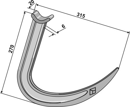 Bale grab claws 315mm