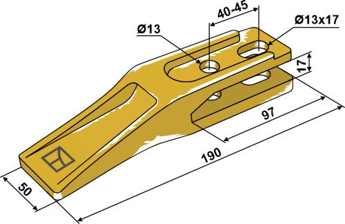Standard teeth for front loader shavel