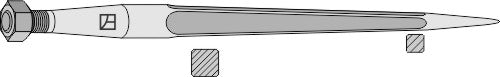 Front loading tine 600mm