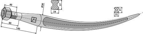 Bale grab claws 680mm