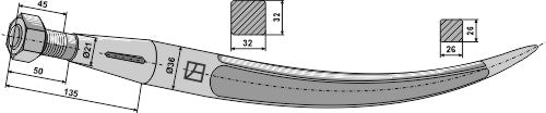 Bale grab claws 680mm