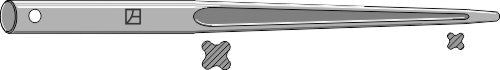 Front loading tine 760mm