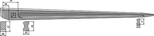 Welded tine 780mm