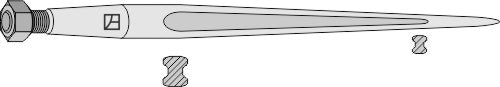 Front loading tine 810mm
