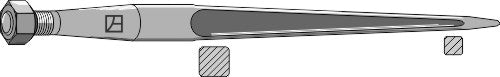 Front loading tine  810mm