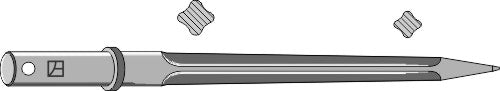 Front loading tine 850mm