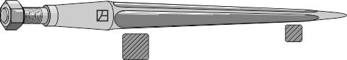 Front loading tine 820mm