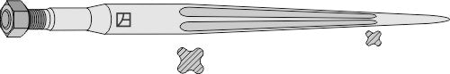 Front loading tine 885mm