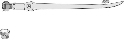 Spoon-shaped tine 900mm