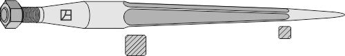 Front loading tine 910mm