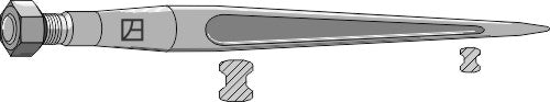 Front loading tine 900mm