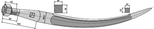 Bale grab claws 920mm