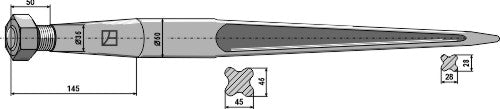 Extra heavy tine 1010mm