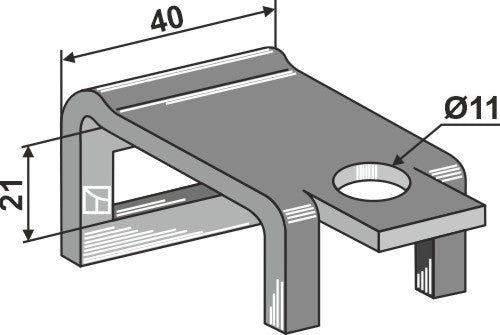 Clamp for tine 26x10