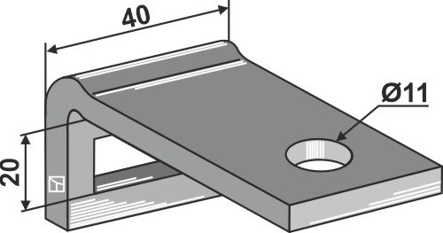 Clamp for tine 25х8