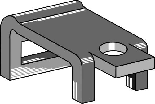 Clamp for tine 25x8